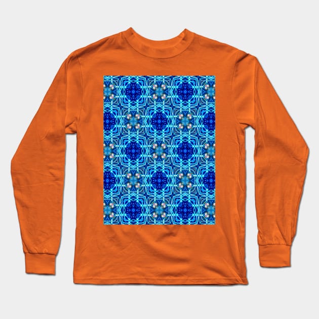 Blue and beautiful underwater patterns. Long Sleeve T-Shirt by PatternFlower